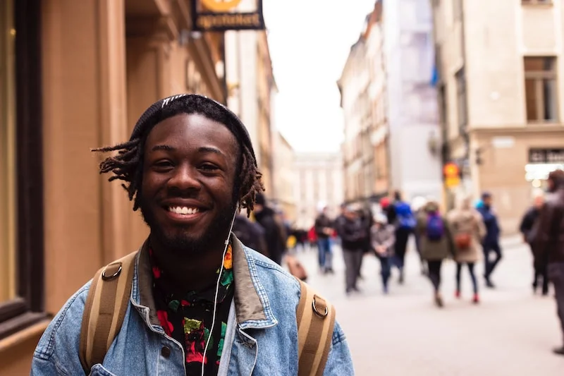 man smilling